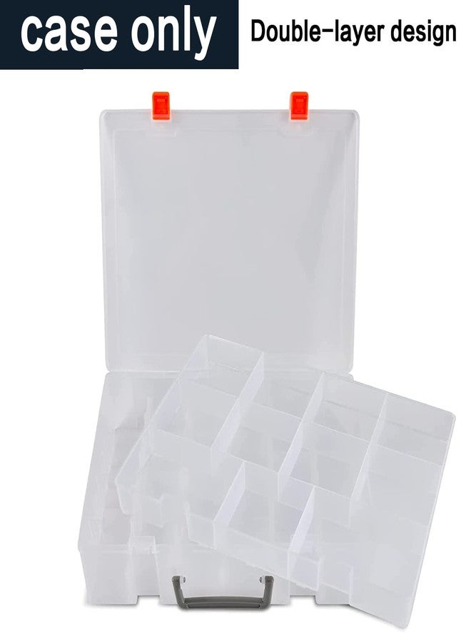 FULLCASE Double Layer Case Compatible with Akedo Ultimate Arcade Warriors Figures Packs, Mini Battling Action Character Collector Storage Fits for Battle Arena/ for Legendary Attack Toy Figure Bots (Box Only) - Image 3